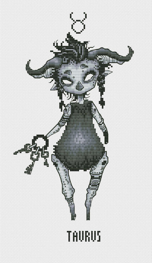 Horoscope. Taurus - PDF Cross Stitch Pattern - Wizardi