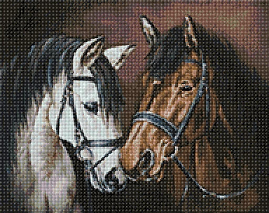Horse Tenderness WD2469 14.9 x 18.9 inches Wizardi Diamond Painting Kit - Wizardi