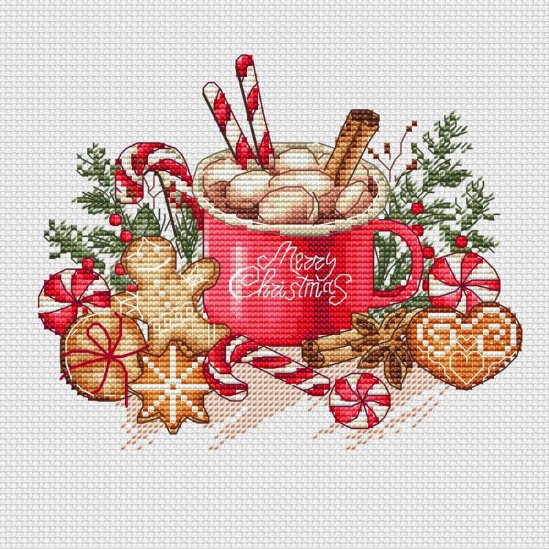 Hot chocolate - PDF Cross Stitch Pattern — Wizardi