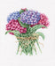 Hydrangea bouquet M564 Counted Cross Stitch Kit - Wizardi