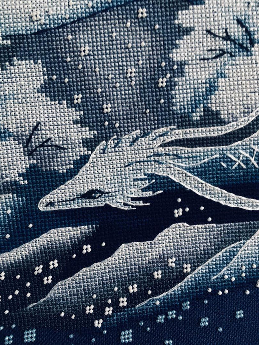 Ice dragon - PDF Counted Cross Stitch Pattern - Wizardi