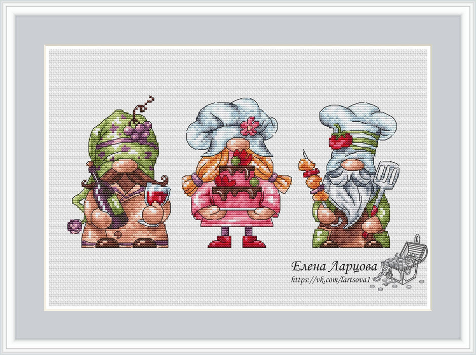 Kitchen Dwarfs - PDF Cross Stitch Pattern - Wizardi