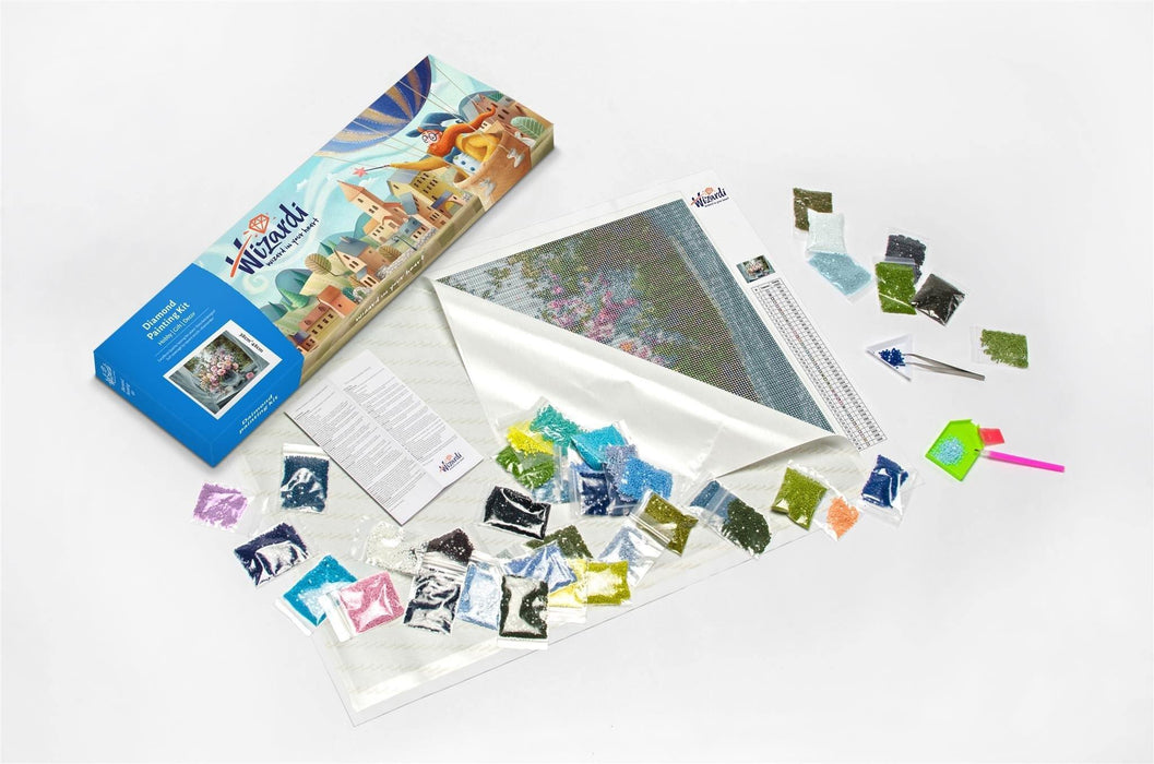 Kitten and Christmas Presents WD2417 10.6 x 14.9 inches Wizardi Diamond Painting Kit - Wizardi