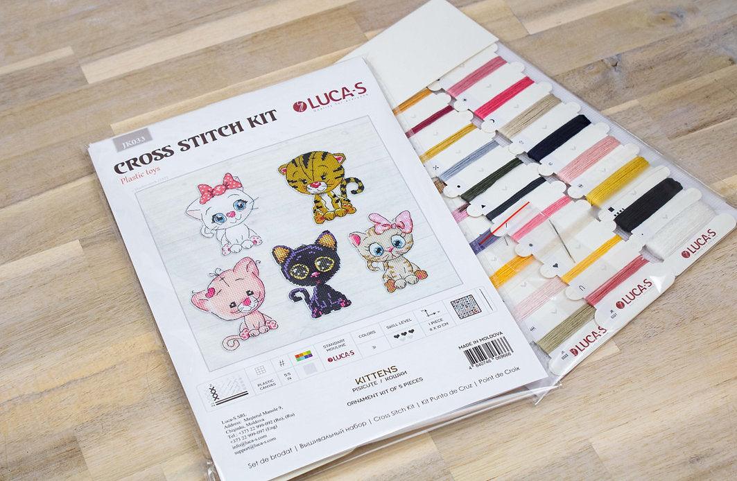 Kittens JK033L Counted Cross-Stitch Kit - Wizardi