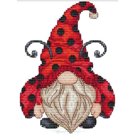 Ladybug Gnome - PDF Cross Stitch Pattern - Wizardi