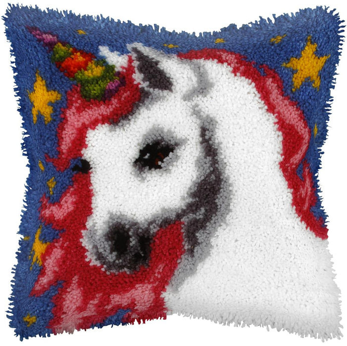 Latch hook cushion kit "Unicorn" 4119 - Wizardi