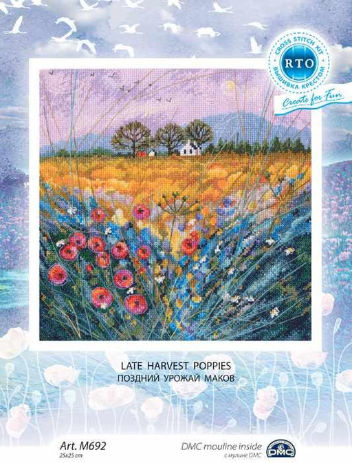 Late harvest poppies M692 Counted Cross Stitch Kit - Wizardi