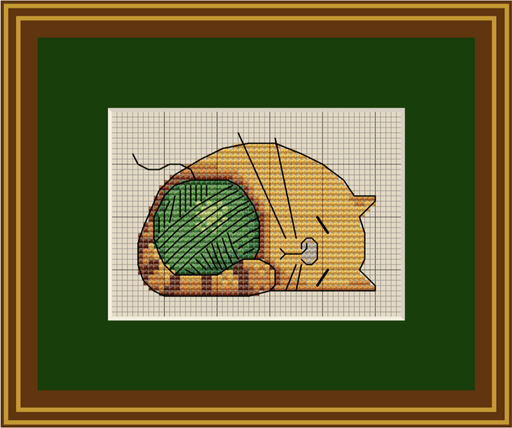 Lazy Cat Counted Cross Stitch Chart - Free for Subscribers - Wizardi