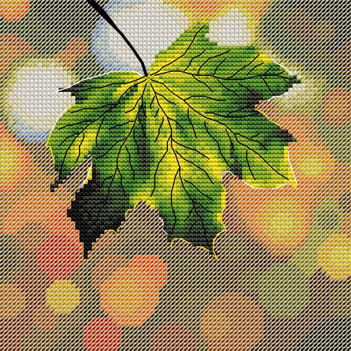 Leaf in the Light - PDF Cross Stitch Pattern - Wizardi