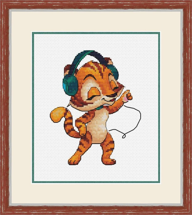 Leo. Little Tiger - PDF Cross Stitch Pattern - Wizardi