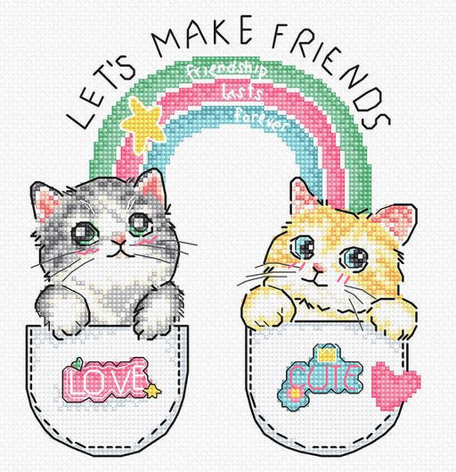 Let's make friends! L8043 Counted Cross Stitch Kit - Wizardi