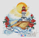 Lighthouse with Poppies - PDF Cross Stitch Pattern - Wizardi