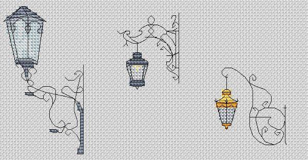 Lights - PDF Free Cross Stitch Pattern - Wizardi