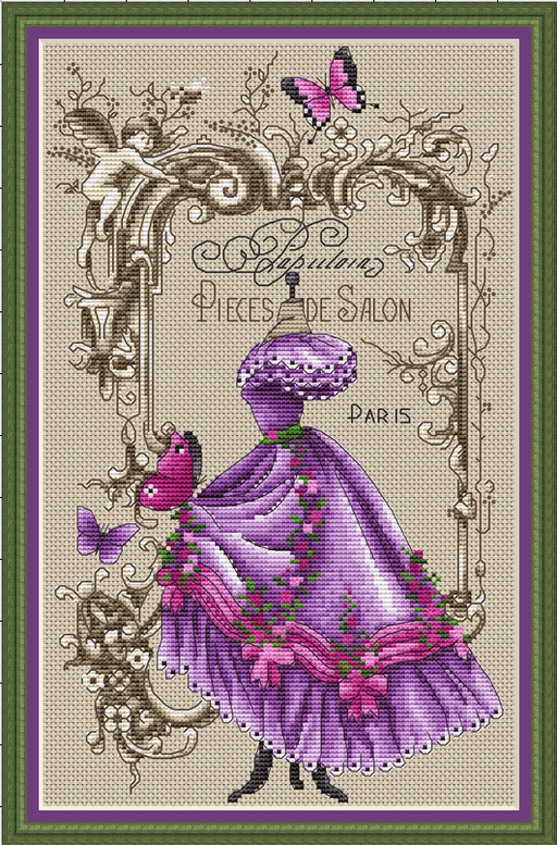 Lilac Butterfly Atelier - PDF Cross Stitch Pattern - Wizardi