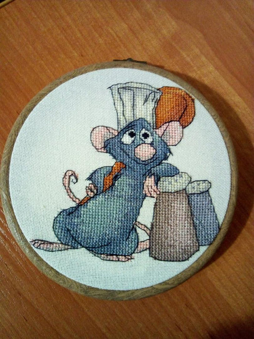 Little Chef. Mouse - PDF Free Cross Stitch Pattern - Wizardi