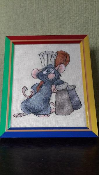 Little Chef. Mouse - PDF Free Cross Stitch Pattern - Wizardi