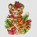 Little Christmas Tiger with Gifts - PDF Cross Stitch Pattern - Wizardi