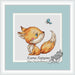 Little Fox with Butterfly. PDF Cross Stitch Pattern - Wizardi