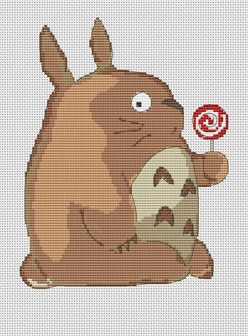Little Totoro - Free PDF Cross Stitch Pattern - Wizardi