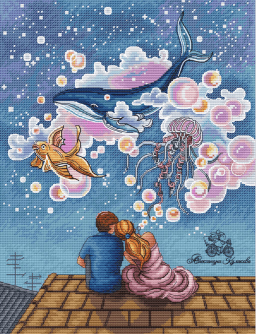 Love Bubbles - PDF Cross Stitch Pattern - Wizardi