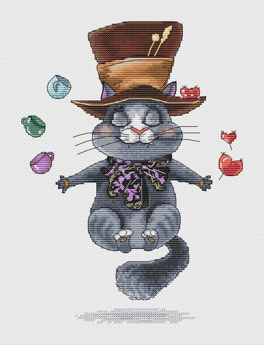 Mad Hatter. Alice in Wonderland - PDF Cross Stitch Pattern - Wizardi