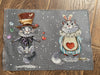 March Bunny. Cute Fantasy Cat - PDF Cross Stitch Pattern - Wizardi