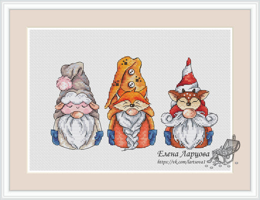 Mascarade Dwarfs - PDF Cross Stitch Pattern - Wizardi