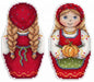 Matryoshka Autumn SR-268 Plastic Canvas Counted Cross Stitch Kit - Wizardi