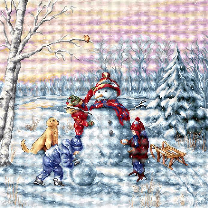 Merry Christmas B2358L Counted Cross-Stitch Kit - Wizardi