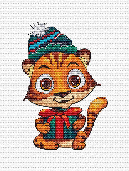 Mike. Little Tiger - PDF Cross Stitch Pattern - Wizardi