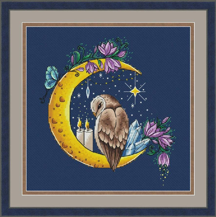 Moon Owl - PDF Cross Stitch Pattern - Wizardi