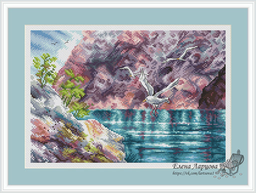 Morning on the Lake - PDF Cross Stitch Pattern - Wizardi