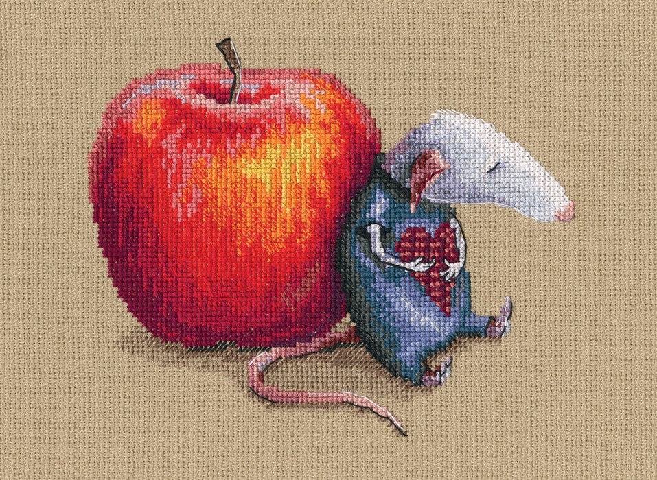 Mouse in love M799 Counted Cross Stitch Kit - Wizardi