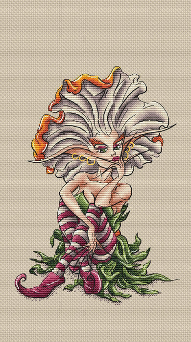 Mushroom Fairy - PDF Cross Stitch Pattern - Wizardi