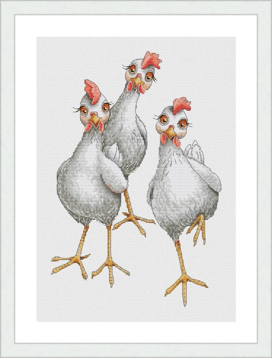 My chickens - PDF Cross Stitch Pattern - Wizardi