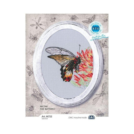 Nectar for butterfly M755 Counted Cross Stitch Kit - Wizardi