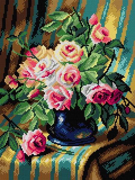 Needlepoint Canvas for halfstitch Without Yarn Summer in The Mountains 2624F - Printed Tapestry Canvas