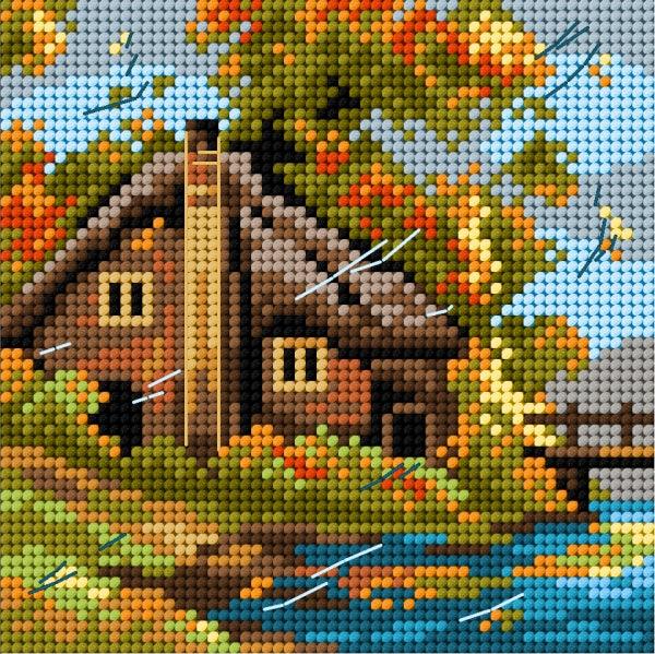 Needlepoint canvas for halfstitch without yarn Autumn 2563D - Printed Tapestry Canvas - Wizardi