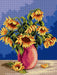 Needlepoint canvas for halfstitch without yarn Bouquet of Sunflowers 2346J - Printed Tapestry Canvas - Wizardi