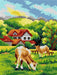 Needlepoint canvas for halfstitch without yarn Grassland 2635F - Printed Tapestry Canvas - Wizardi