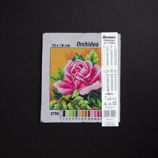 Needlepoint canvas for halfstitch without yarn Rose 2756D - Printed Tapestry Canvas - Wizardi