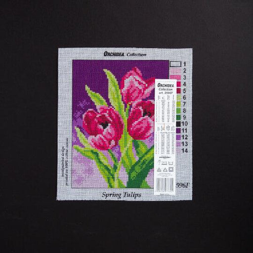 Needlepoint canvas for halfstitch without yarn Tulip 2596F - Printed Tapestry Canvas - Wizardi