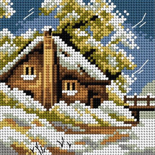 Needlepoint canvas for halfstitch without yarn Winter 2564D - Printed Tapestry Canvas - Wizardi