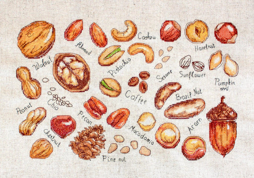 Nuts & seeds B1165L Counted Cross-Stitch Kit - Wizardi