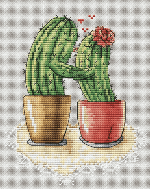 Only Love. Cactuses - PDF Cross Stitch Pattern - Wizardi