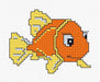 Orange Fish B081L Counted Cross-Stitch Kit - Wizardi