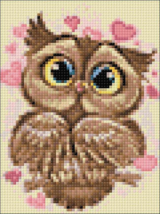 Owl in Love CS296 5.9 x 7.9 inches Diamond Painting Kit - Wizardi