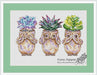 Owl Succulents - PDF Cross Stitch Pattern - Wizardi