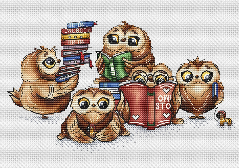 Owls - PDF Cross Stitch Pattern - Wizardi