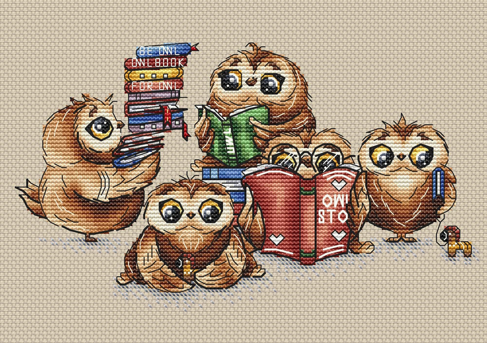 Owls - PDF Cross Stitch Pattern - Wizardi